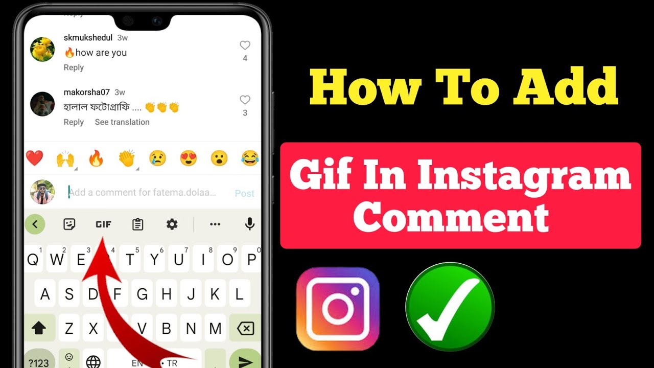 how to send gifs on Instagram comments 2023